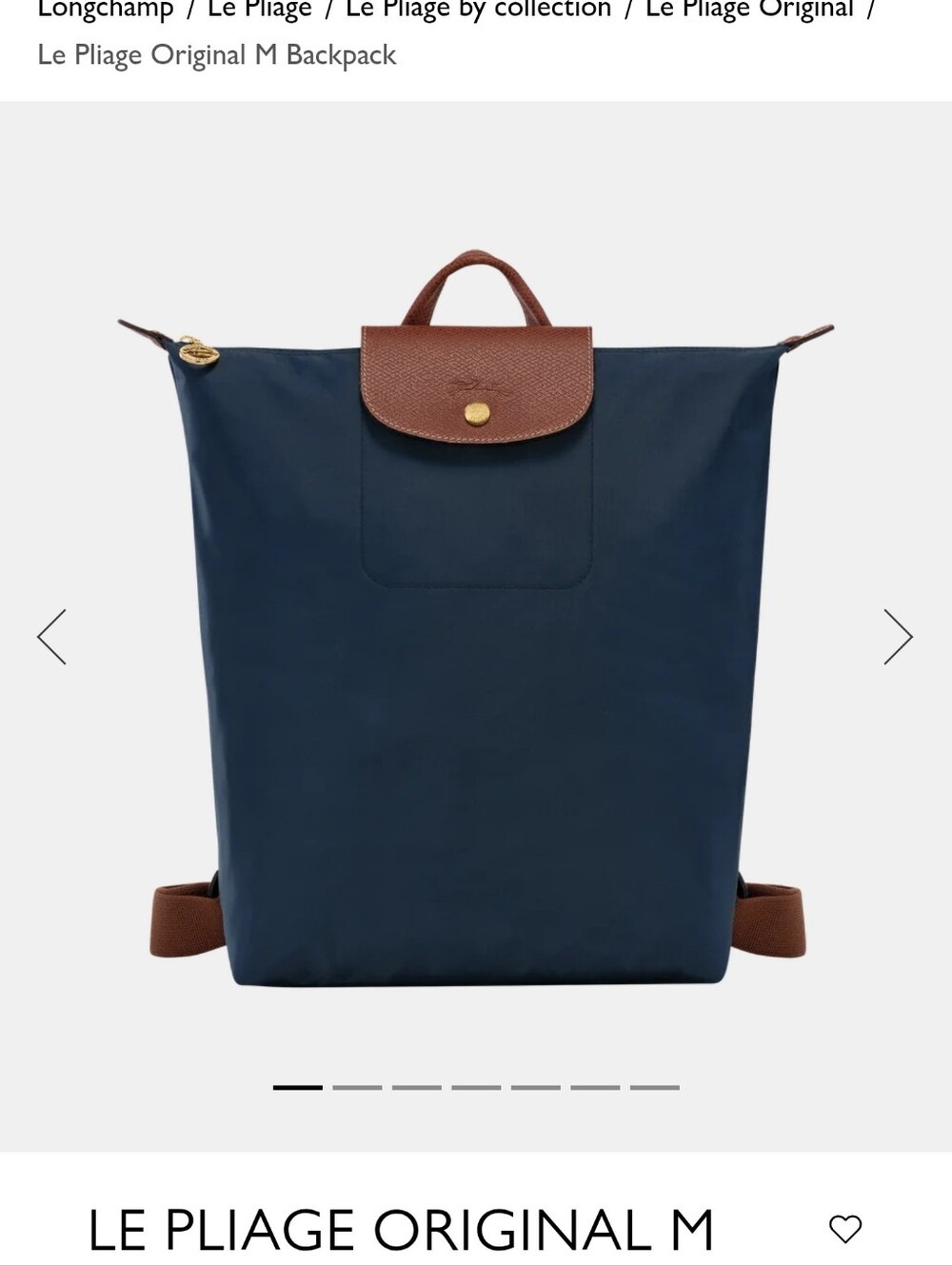 Le Pliage Longchamp Backpack In Navy